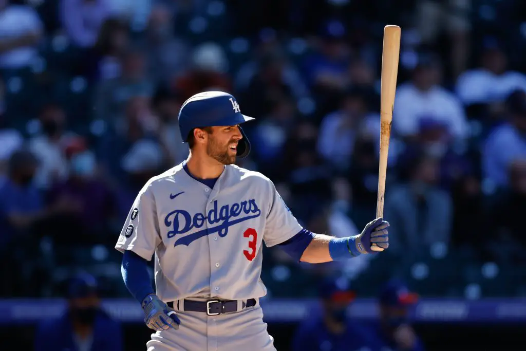 Chris Taylor strikes out swinging., 08/18/2022