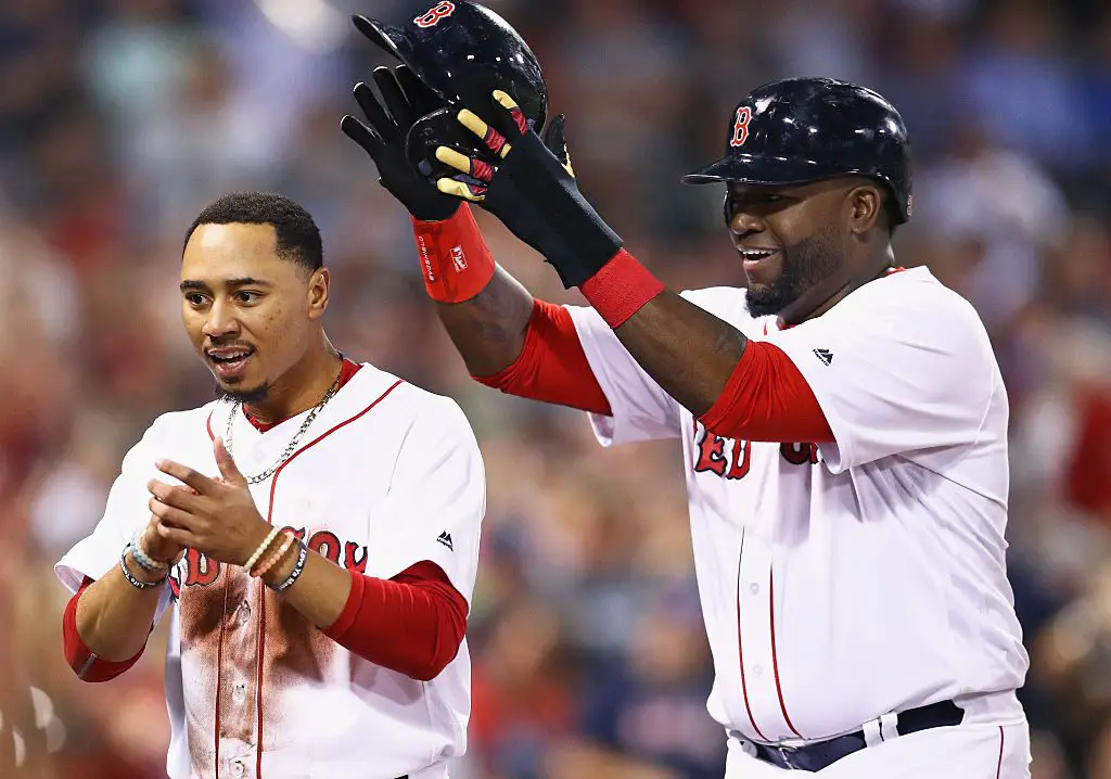 David Ortiz and Mookie Betts by Maddie Meyer