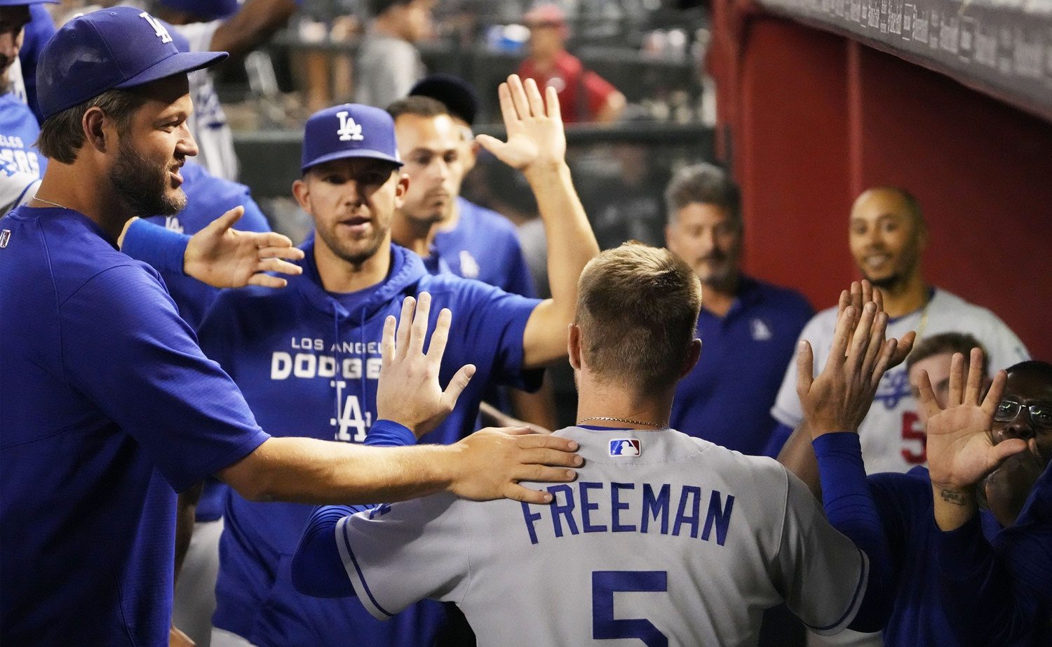 Clayton Kershaw's sons make trip to stadium to play ball with Dad