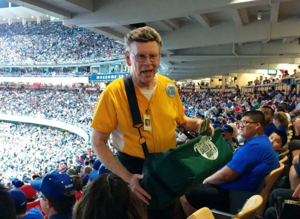 He made a name tossing peanuts at Dodgers games. That's a no-no