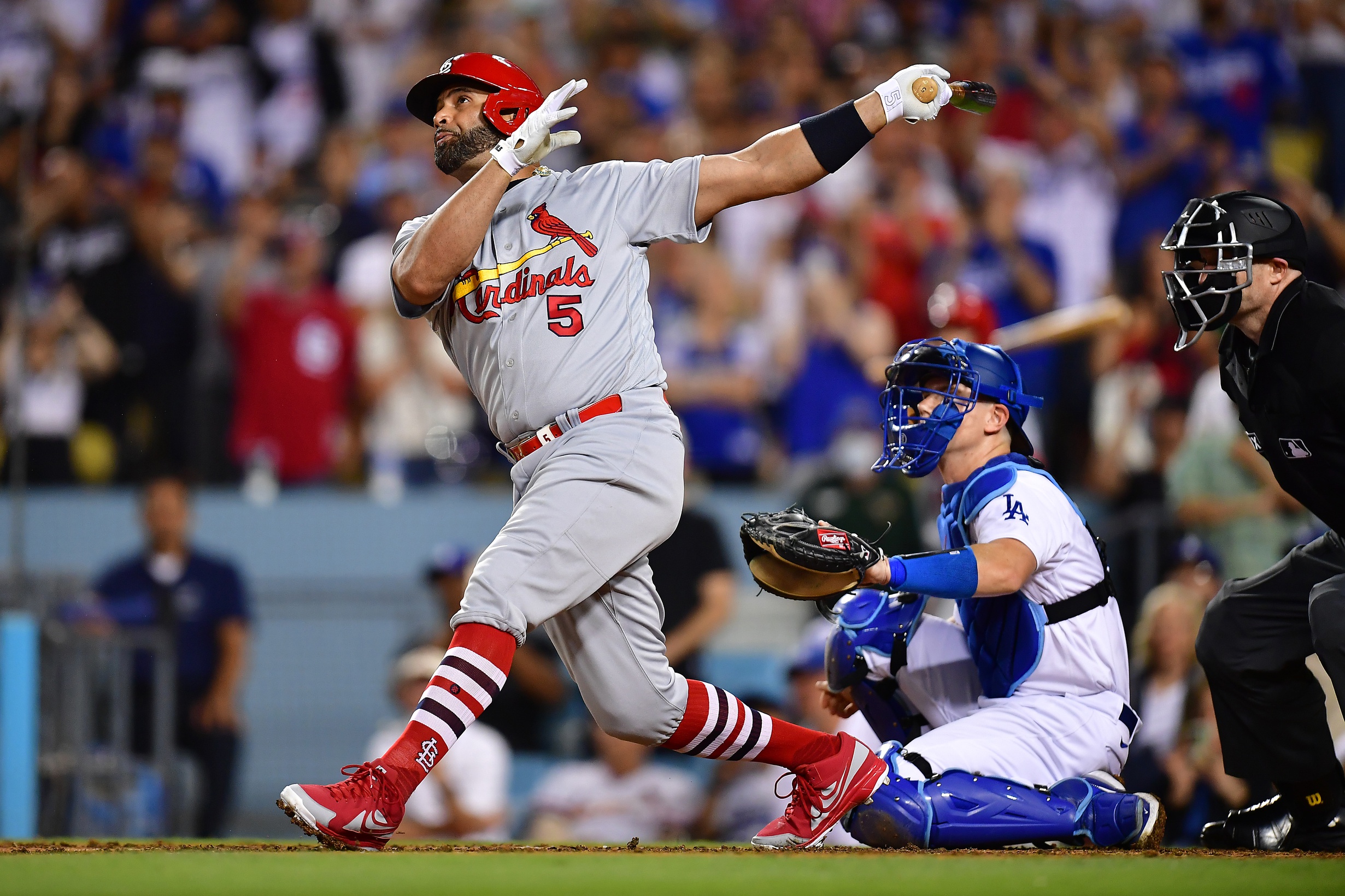 Albert Pujols reaches 700 career home runs with 2 in rout of Dodgers –  Orange County Register