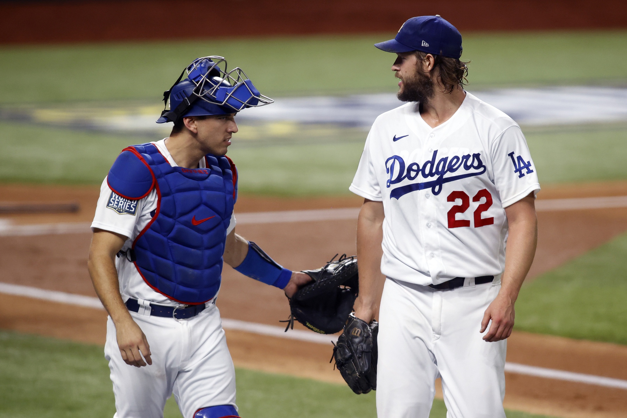 Los Angeles Dodger Pitcher Clayton Kershaw and Catcher Russell