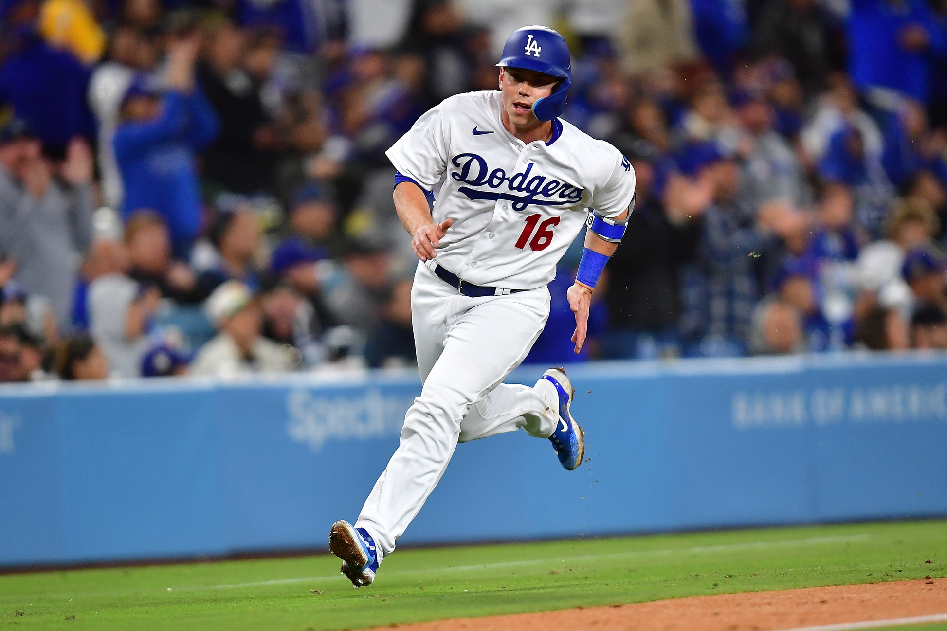 Catcher Will Smith of the Los Angeles Dodgers in action during the