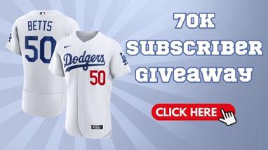We are giving away an AUTHENTIC Mookie Betts Dodgers jersey!! All