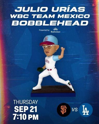 Dodgers Officially Remove Julio Urias Bobblehead Night from Calendar