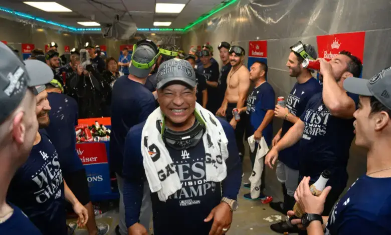 Photos and Candid Moments from the Dodgers NL West Winning Celebration