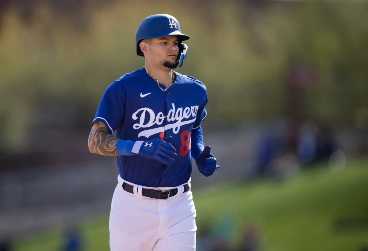 Healthy Andy Pages Takes Live BP In Dodgers’ Major League Camp