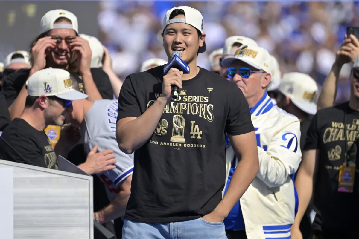 Shohei Ohtani Gives Incredible English Speech at Dodgers World Series Parade