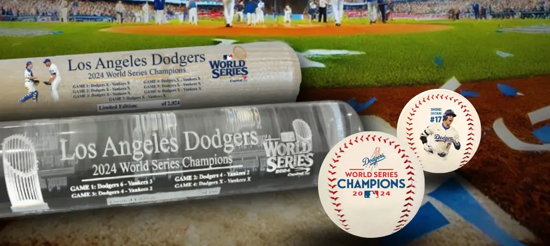 Limited Edition Dodgers World Series Bats Celebrating Victory Over Yankees