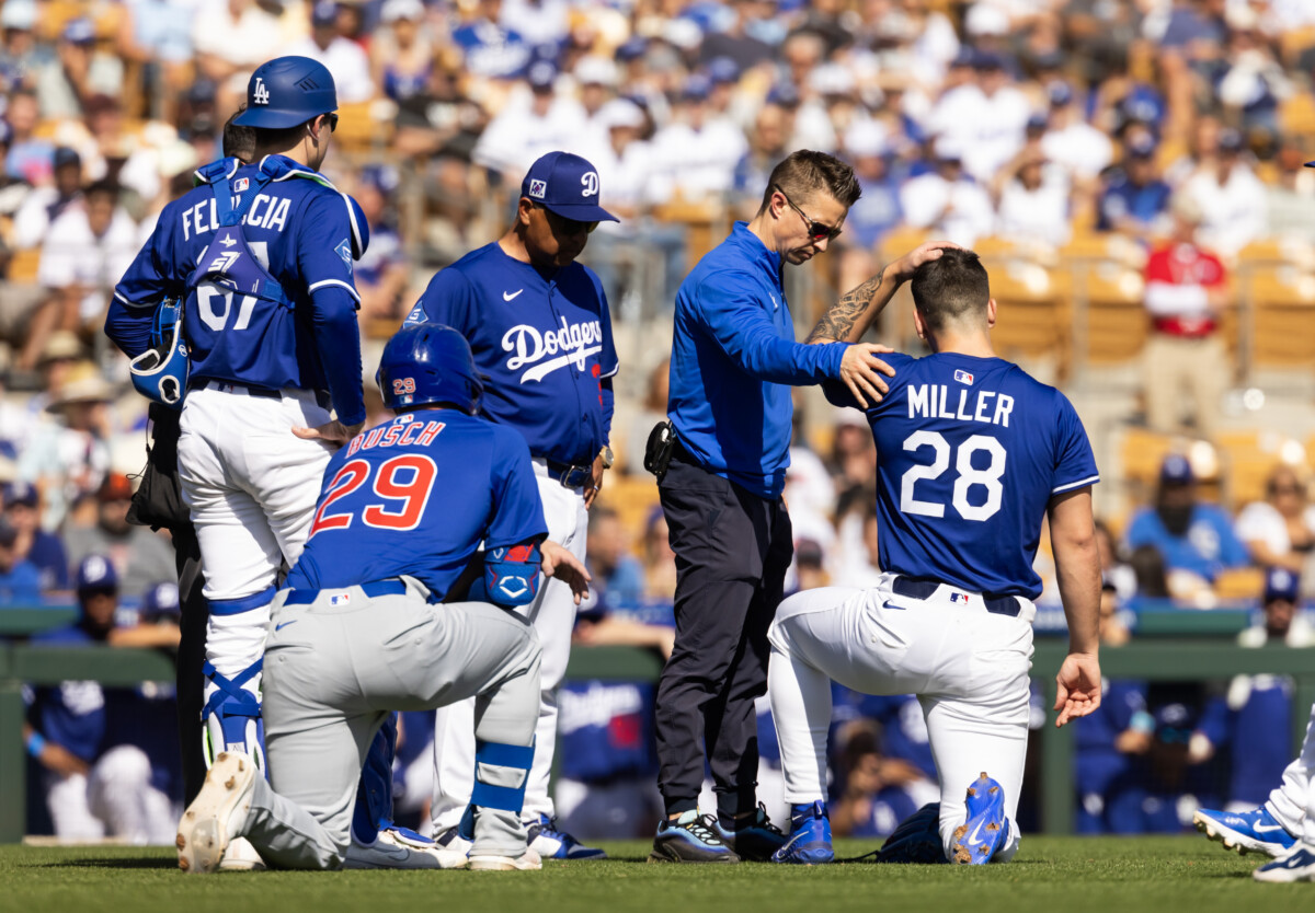 Bobby Miller Throws Live BP For Dodgers, Almost Gets Hit With Comebacker Again