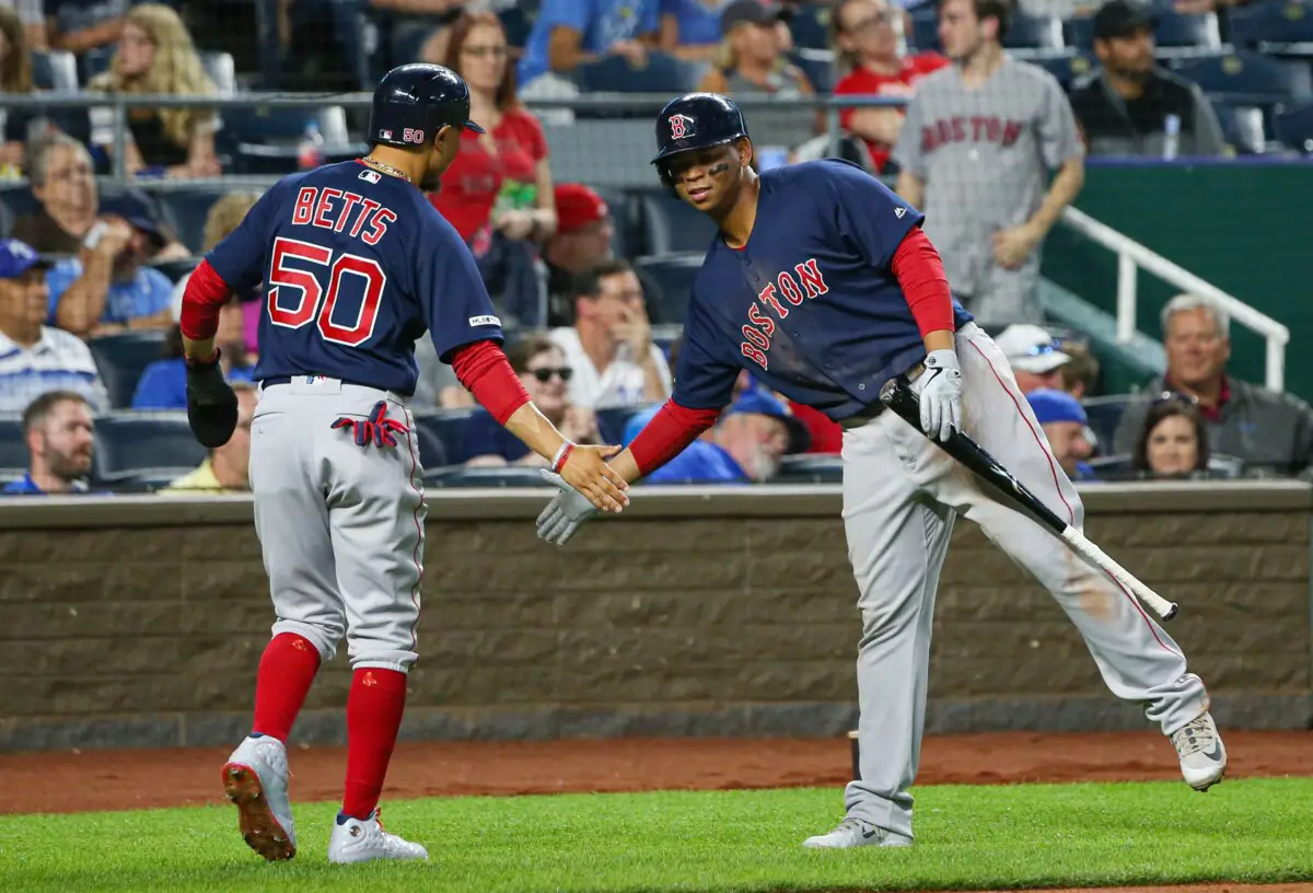Dodgers’ Mookie Betts Reacts to Red Sox Trading Rafael Devers