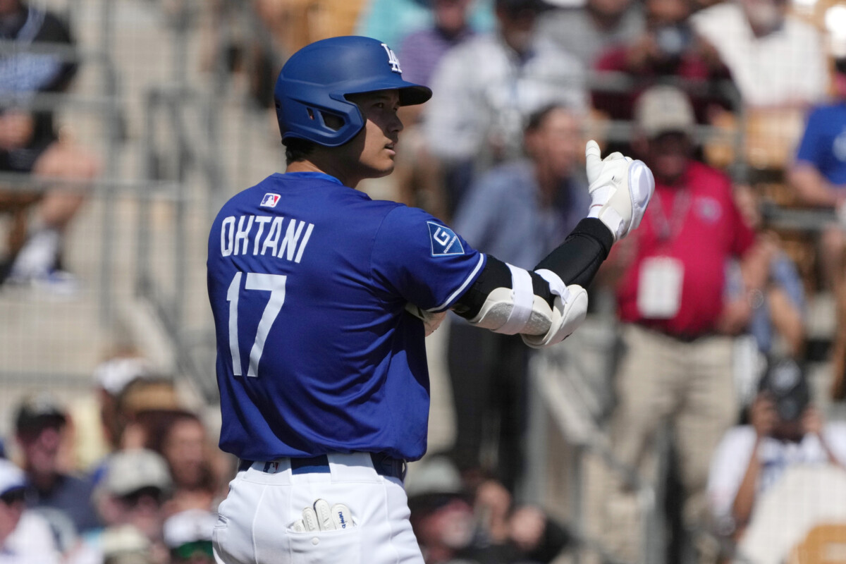 Los Angeles Dodgers star Shohei Ohtani at spring training in 2025.