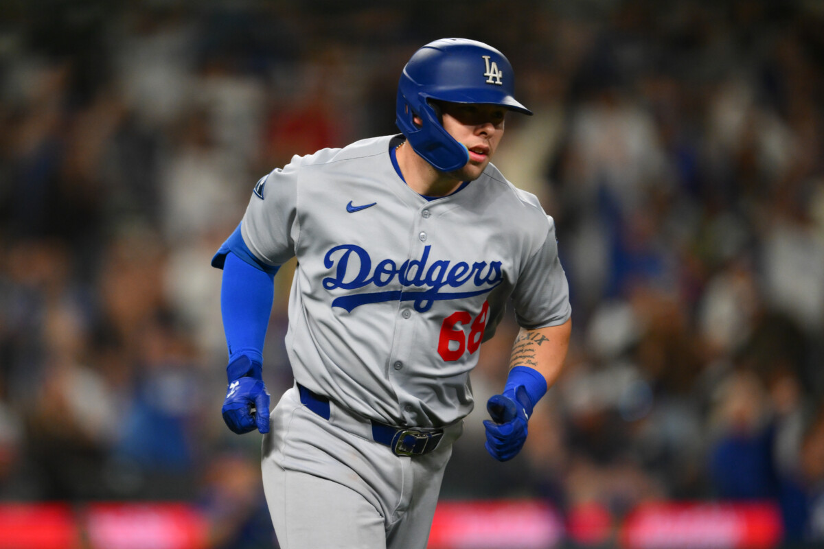 Los Angeles Dodgers catcher Dalton Rushing in 2025.