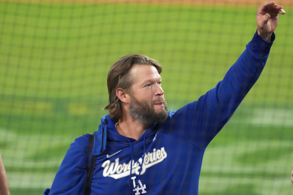 Los Angeles Dodgers pitcher Clayton Kershaw during the 2025 World Series.