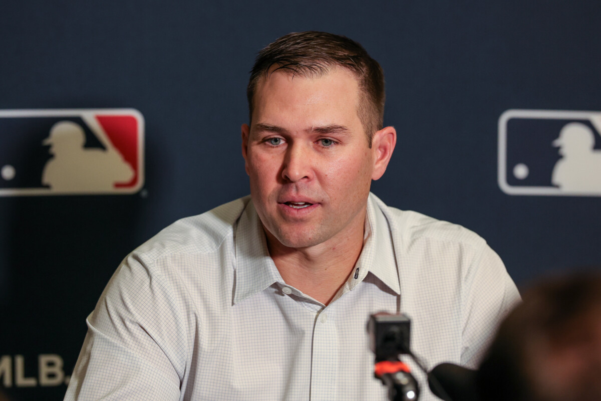 Newly-hired San Diego Padres manager Craig Stammen at the 2025 Winter Meetings in Orlando, FL.