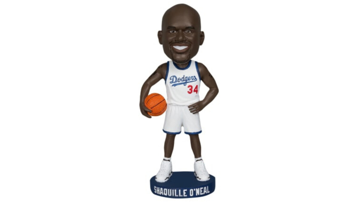 The Shaquille O'Neal bobblehead was given out at Dodger Stadium on June 20, 2026. Credit: Dodgers