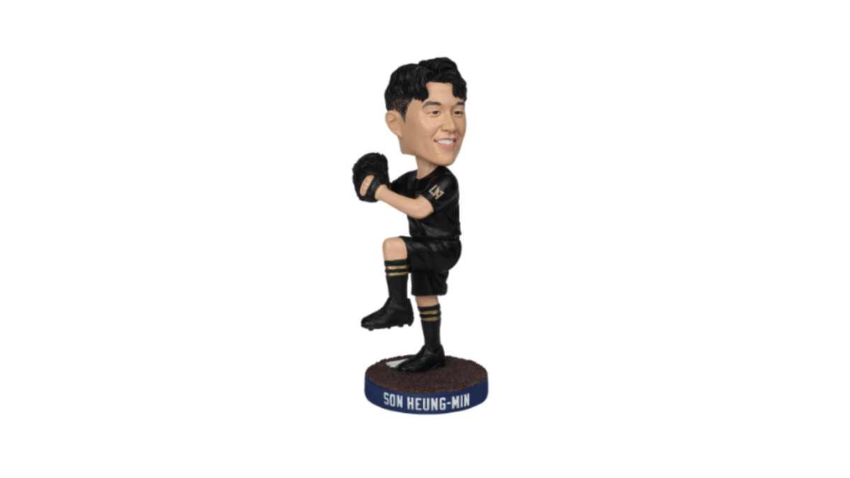 This bobblehead honoring South Korean soccer star Son Heung-min of LAFC was given out on  July 11, 2026. Credit: Dodgers