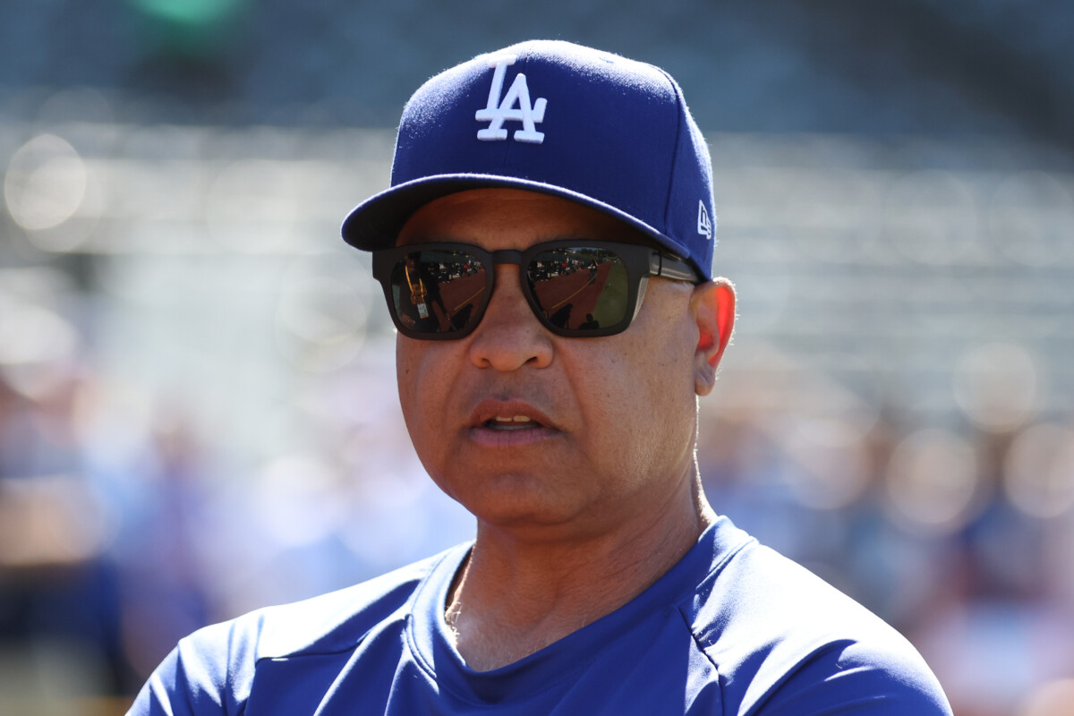 Jun 30, 2026; West Sacramento, California, USA; Los Angeles Dodgers manager Dave Roberts (30) looks on before a baseball game against the Athletics at Sutter Health Park. Mandatory Credit: Scott Marshall-Imagn Images