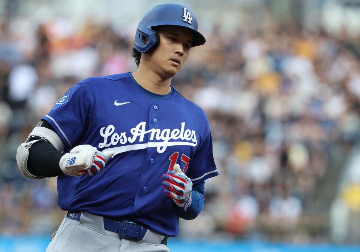 Jun 11, 2026; Pittsburgh, Pennsylvania, USA; Los Angeles Dodgers designated hitter two-way player Shohei Ohtani (17) circles the bases on a solo home run against the Pittsburgh Pirates during the third inning at PNC Park. Mandatory Credit: Charles LeClaire-Imagn Images
