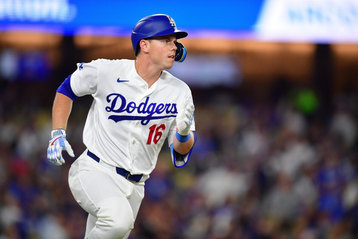 May 26, 2026; Los Angeles, California, USA; Los Angeles Dodgers catcher Will Smith (16) runs after hitting a two run home run against the Colorado Rockies during the sixth inning at Dodger Stadium. Mandatory Credit: Gary A. Vasquez-Imagn Images