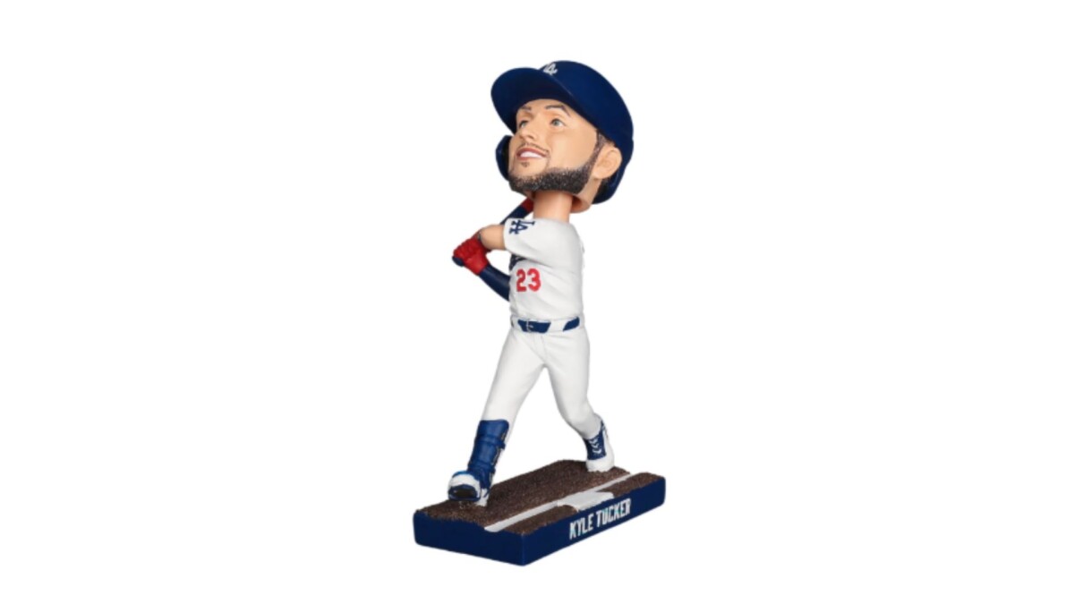 This Kyle Tucker bobblehead was given out at Dodger Stadium on July 31, 2026. Credit: Dodgers