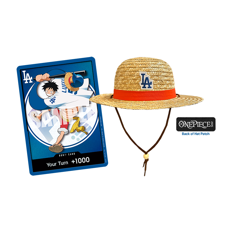 Pictures of the Promotional gear the Dodgers will hand out during One Piece Night. Photo Credit: Dodgers' MLB Promotions page