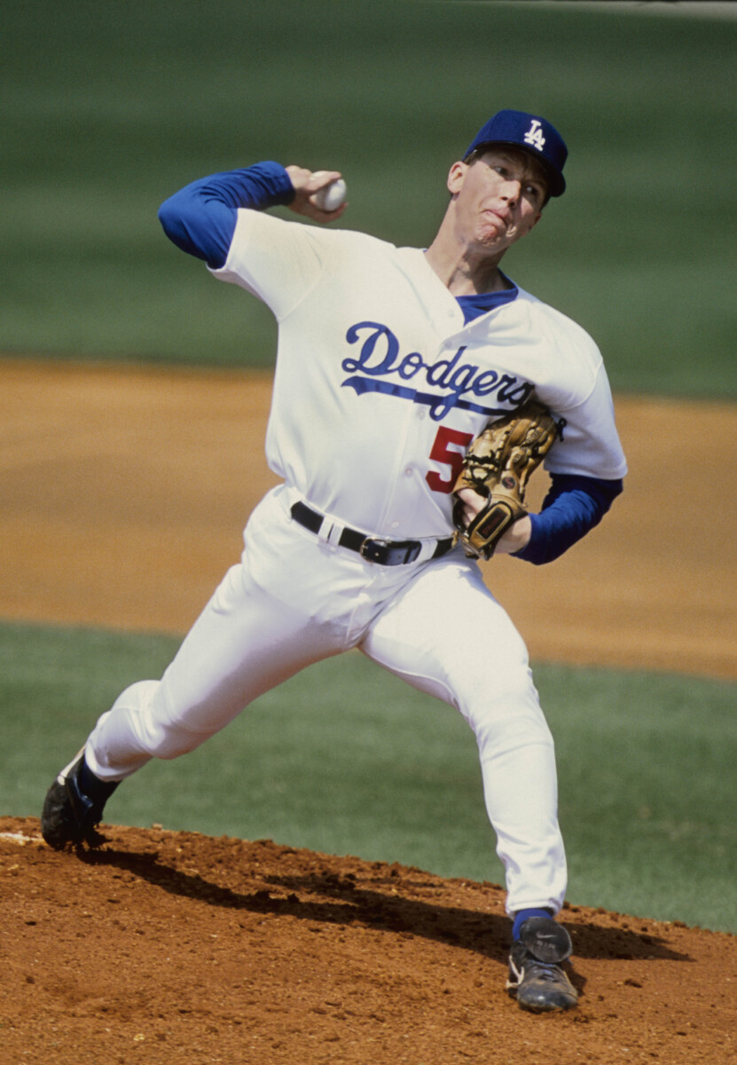 2000 Vero Beach, FL, USA; FILE PHOTO; Los Angeles Dodgers pitcher Orel Hershiser (55) in action on the mound at Holman Stadium during spring training. Mandatory Credit: RVR Photos-USA TODAY Sports