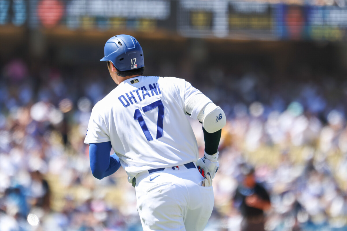 Aug 23, 2026; Los Angeles, California, USA; Los Angeles Dodgers two-way player Shohei Ohtani (17) walks back to dugout after an at bat against the Pittsburgh Pirates at Dodger Stadium. Mandatory Credit: William Navarro-Imagn Images